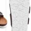 Men brown double buckle slider sandal