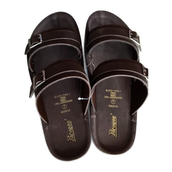 Paragon men brown buckle sandal 650010